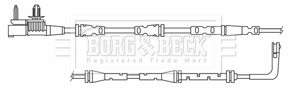 Warning Contact, brake pad wear (BWL3190)