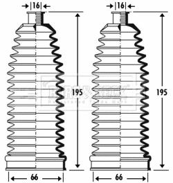 Bellow Kit, steering (BSG3277)