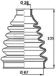 Bellow Kit, drive shaft (BCB2360R)