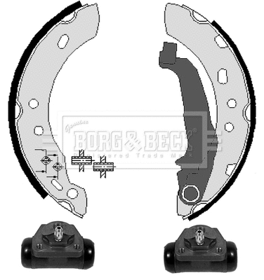 Brake Shoe Set (BBS1030K)