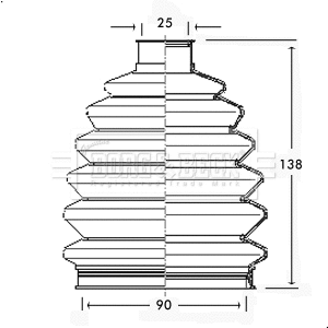 Bellow Kit, drive shaft (BCB2281)