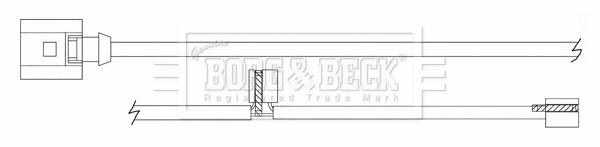 Warning Contact, brake pad wear (BWL3168)