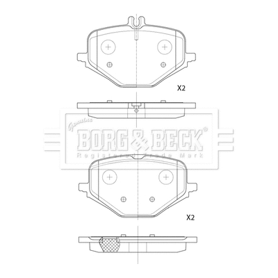 Brake Pad Set, disc brake (BBP2888)