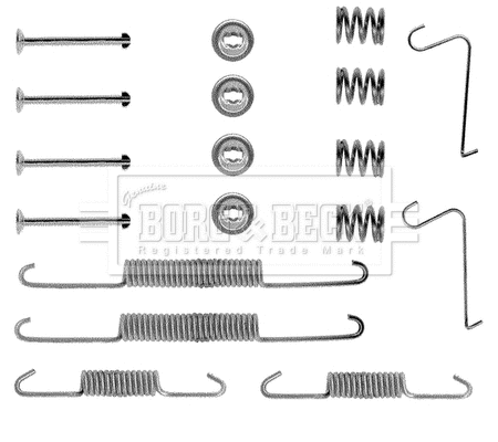 Accessory Kit, parking brake shoes (BBK6097)