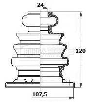 Bellow Kit, drive shaft (BCB6185)