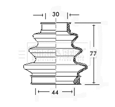 Bellow Kit, drive shaft (BCB2349)