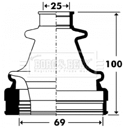 Bellow Kit, drive shaft (BCB2902)