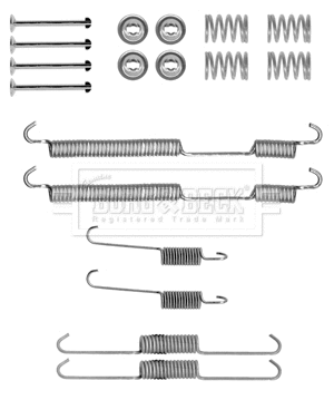 Accessory Kit, brake shoes (BBK6146)