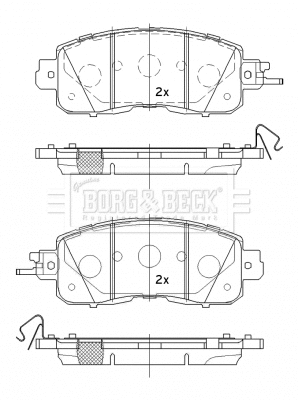 Brake Pad Set, disc brake (BBP2534)