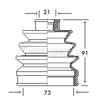 Bellow Kit, drive shaft (BCB2061)