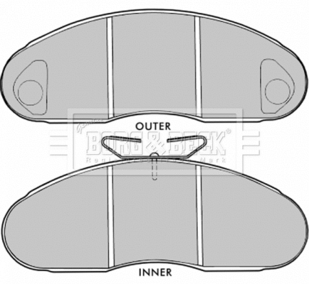 Brake Pad Set, disc brake (BBP1513)