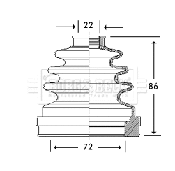 Bellow Kit, drive shaft (BCB2782)