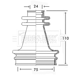Bellow Kit, drive shaft (BCB2594)