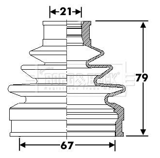 Bellow Kit, drive shaft (BCB6291)