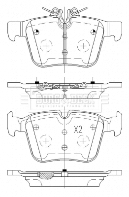 Brake Pad Set, disc brake (BBP2510)