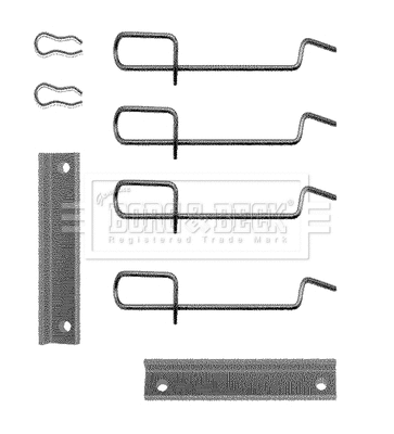 Accessory Kit, disc brake pad (BBK1122)