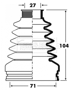 Bellow Kit, drive shaft (BCB2878)
