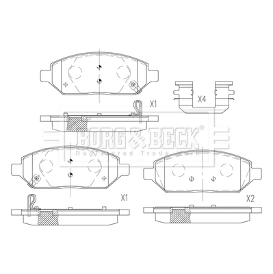 Brake Pad Set, disc brake (BBP2599)