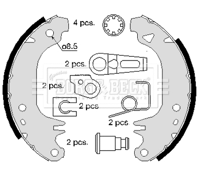 Brake Shoe Set (BBS6242)