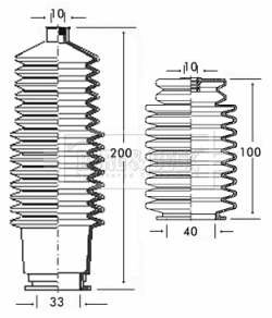 Bellow Kit, steering (BSG3205)