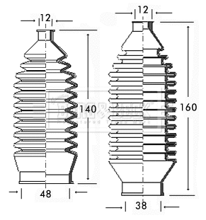 Bellow Kit, steering (BSG3079)