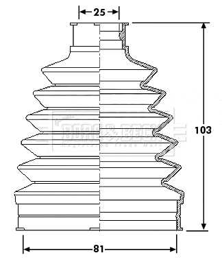 Bellow Kit, drive shaft (BCB6210)