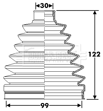 Bellow Kit, drive shaft (BCB6283)