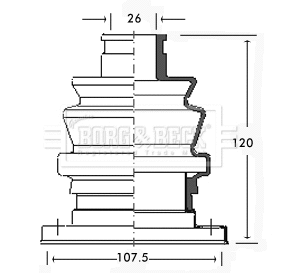 Bellow Kit, drive shaft (BCB2275)