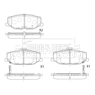 Brake Pad Set, disc brake (BBP2879)