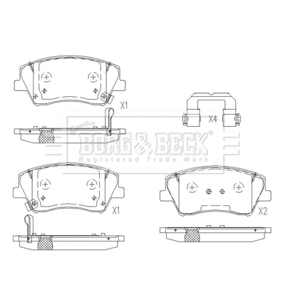 Brake Pad Set, disc brake (BBP2658)
