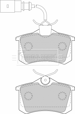 Brake Pad Set, disc brake (BBP1721)