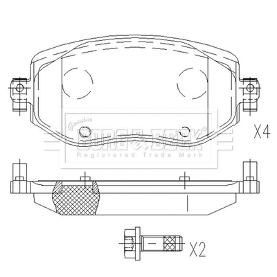 Brake Pad Set, disc brake (BBP2663)