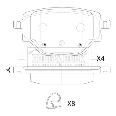 Brake Pad Set, disc brake (BBP2880)