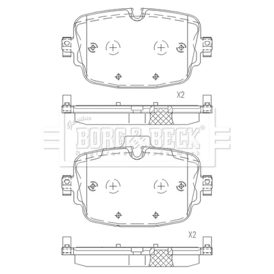 Brake Pad Set, disc brake (BBP2674)