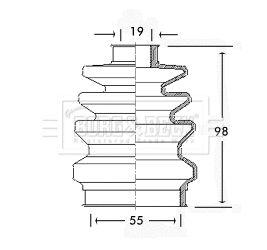 Bellow Kit, drive shaft (BCB2418)