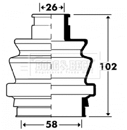 Bellow Kit, drive shaft (BCB2911)