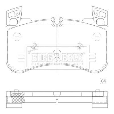 Brake Pad Set, disc brake (BBP2827)