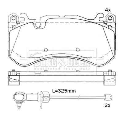 Brake Pad Set, disc brake (BBP2532)