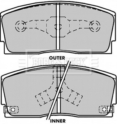 Brake Pad Set, disc brake (BBP1241)