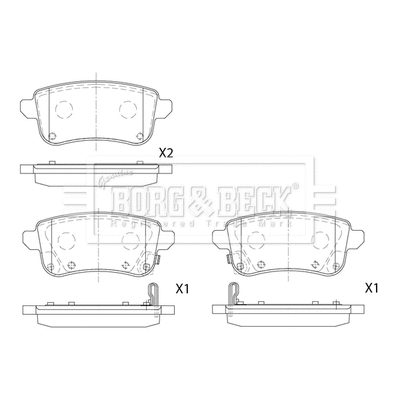 Brake Pad Set, disc brake (BBP2894)