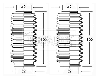 Bellow Kit, steering (BSG3017)