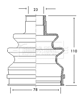 Bellow Kit, drive shaft (BCB2111)
