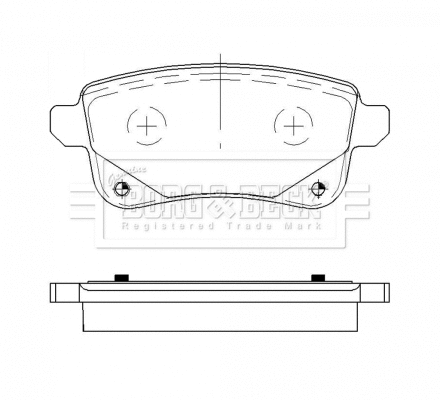 Brake Pad Set, disc brake (BBP2538)