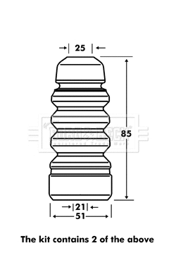 Dust Cover Kit, shock absorber (BPK7113)