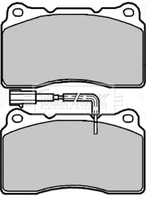 Brake Pad Set, disc brake (BBP1980)