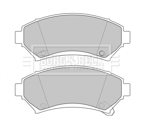 Brake Pad Set, disc brake (BBP1686)