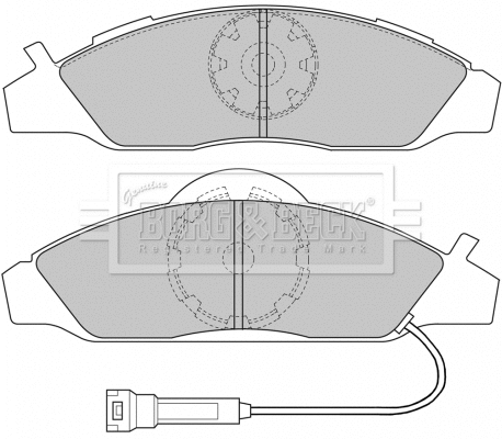 Brake Pad Set, disc brake (BBP1633)