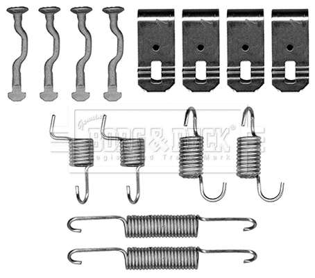 Accessory Kit, parking brake shoes (BBK6191)
