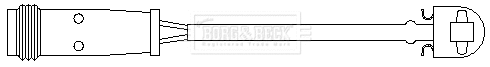 Warning Contact, brake pad wear (BWL3074)