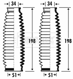 Bellow Kit, steering (BSG3266)